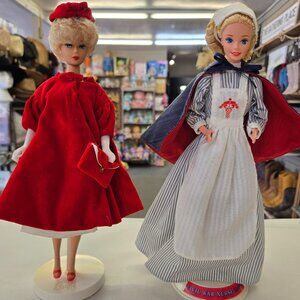 Collectors Pair of Beautiful Elegant Barbies Civil War Nurse & Silken Flame